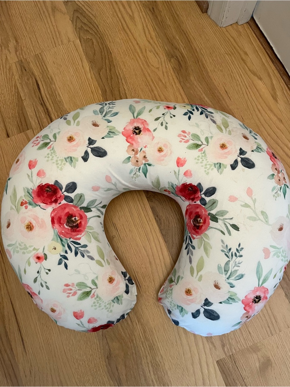 Nursing Pillow with Washable Floral Cover